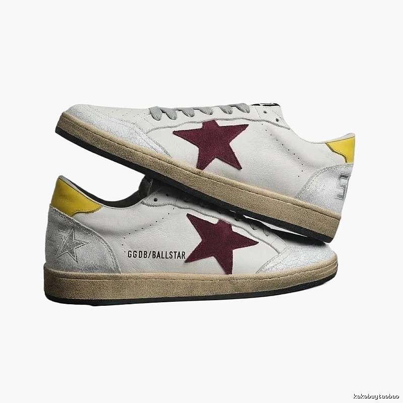 Golden Goose Ballstar retro-style white shoes