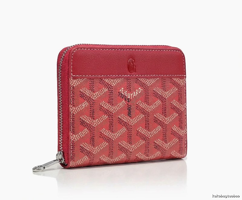 Goyard classic printed style red wallet
