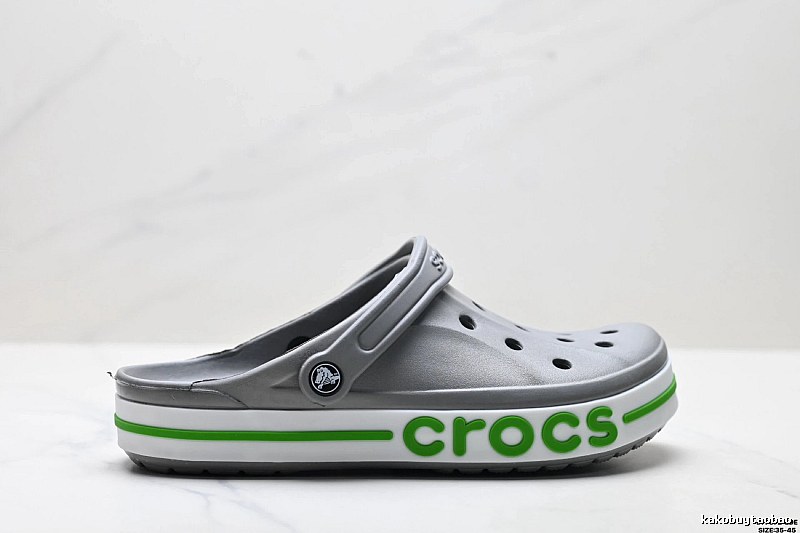 Gray trendy style of Crocs clogs