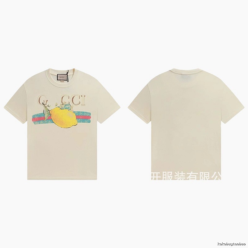 Gucci Vintage-style Off-white Lemon Print T-Shirt