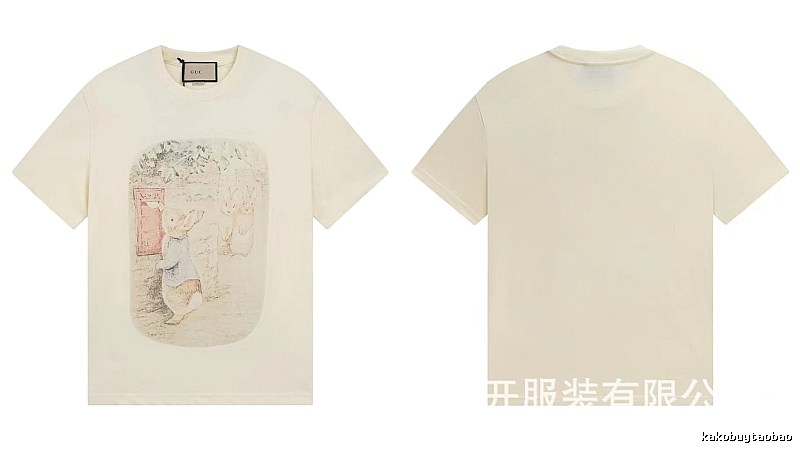 Gucci x Peter Rabbit Co-branded Vintage-style Off-white T-Shirt