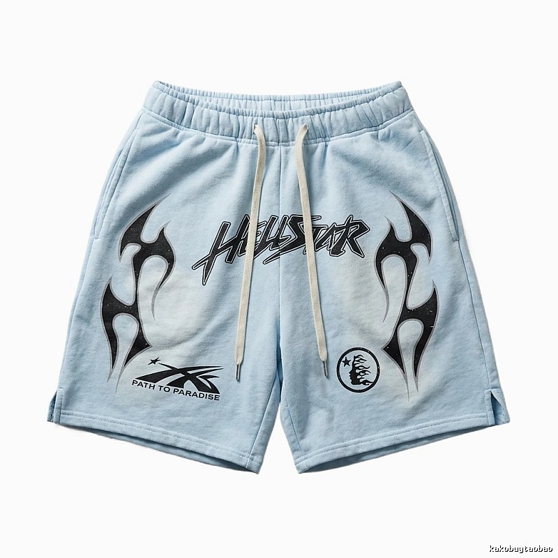 Hellstar dark style light blue shorts