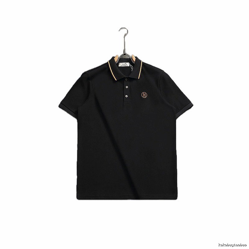 Hermès Classic Wind Black Polo Shirt