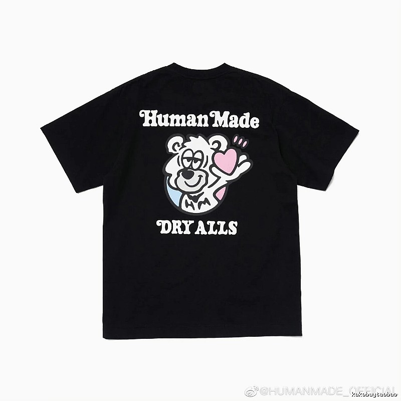 HUMAN MADE EDRYALLS Cartoon Print Black T-shirt