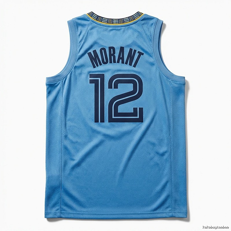 Ja Morant series basketball-style blue jersey