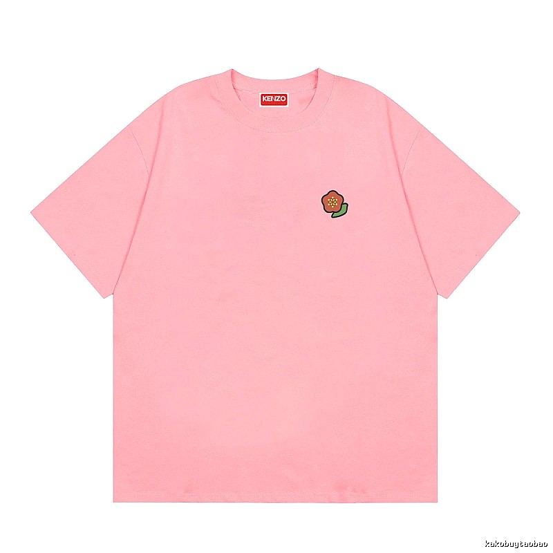 KENZO Begonia Collection Casual Style Pink T-Shirt