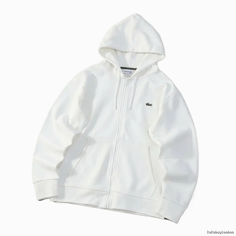 Lacoste simple-style white hoodie
