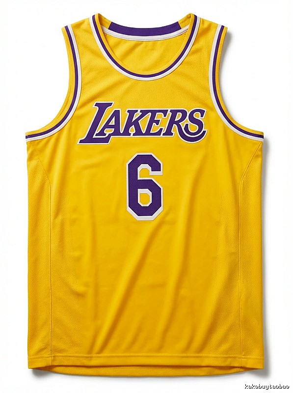 LBJ's No. 6 yellow jersey of the Lakers.