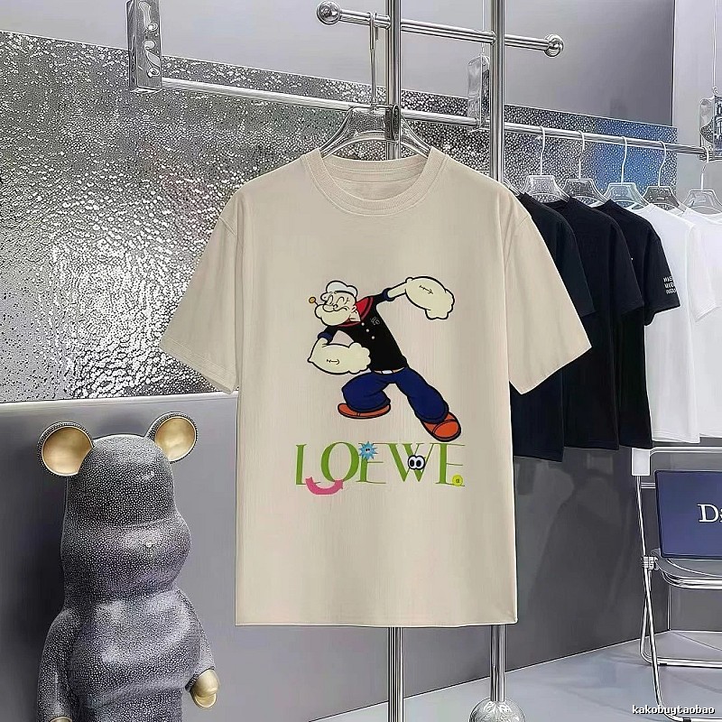 LOEWE x Popeye Co-branded Off-white Casual T-Shirt