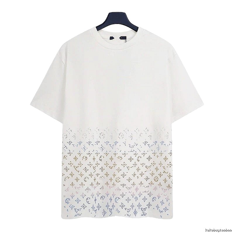 Louis Vuitton Monogram Gradient Trendy White T-Shirt