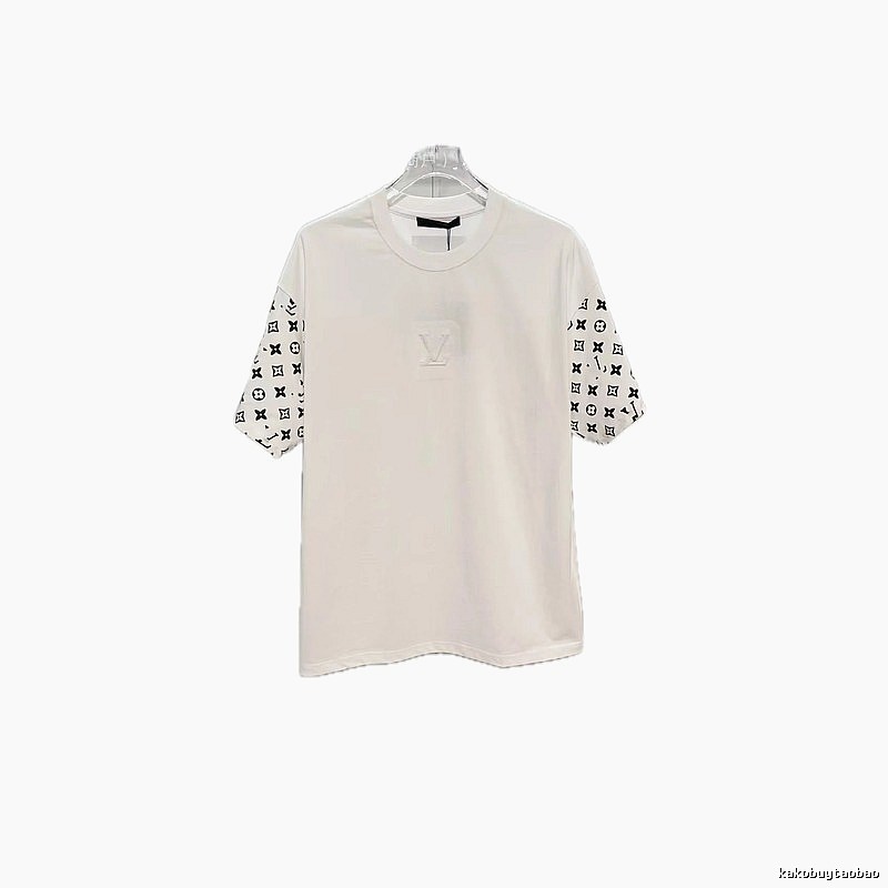 Louis Vuitton Monogram Patchwork Street-Luxury Style White T-Shirt