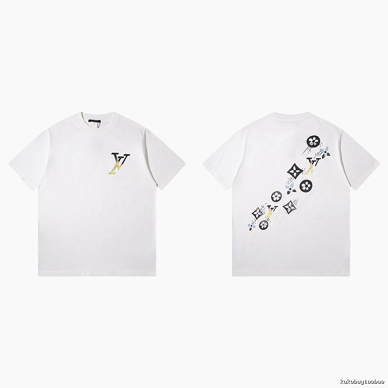 Louis Vuitton Monogram Trendy Style White T-Shirt