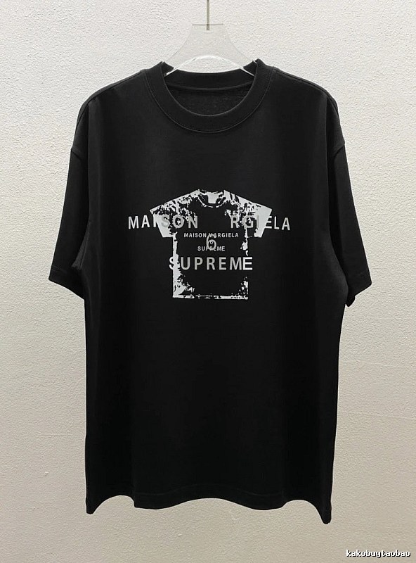 Maison Margiela Co-branded Street-style Black T-Shirt
