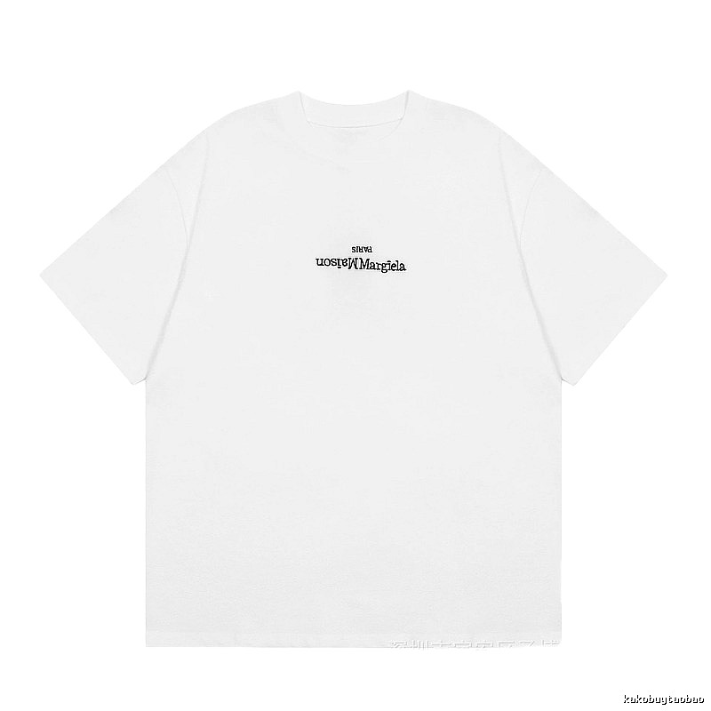 Maison Margiela Embroidered Minimalist Style White T-Shirt