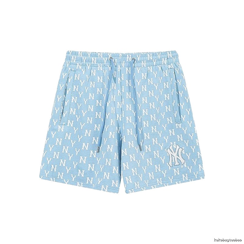 MLB full-print style light blue shorts