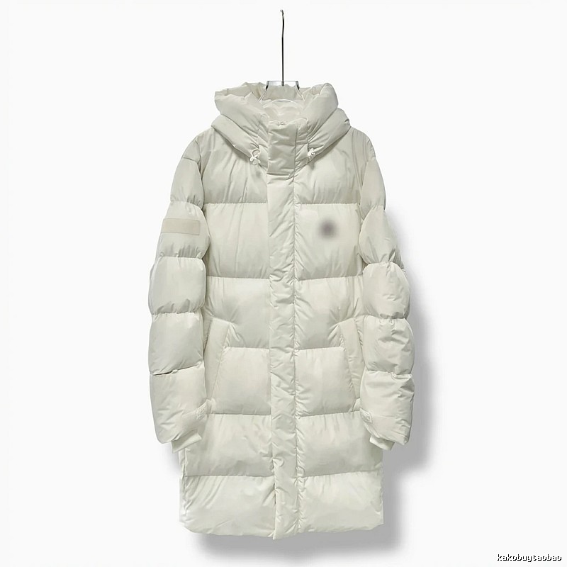 MLB long simple style off-white down jacket