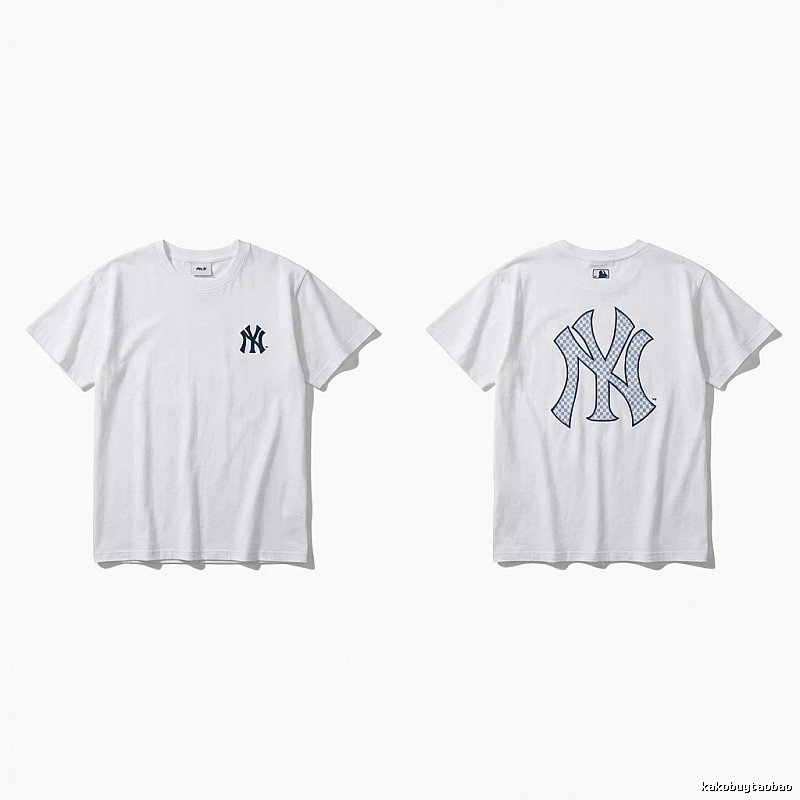 MLB NY Series Simple Style White T-shirt
