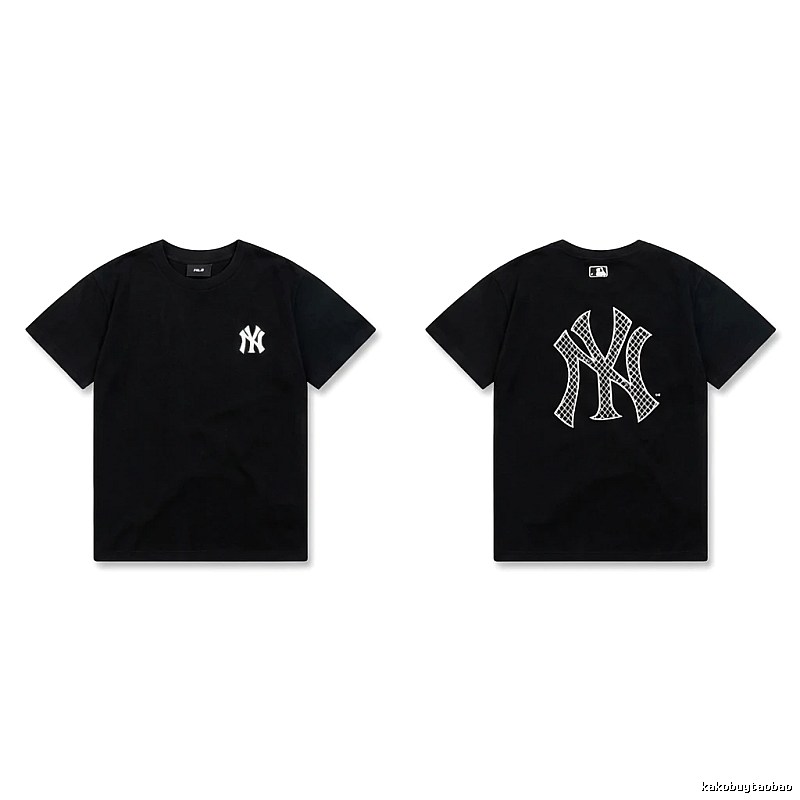 MLB NY Series Trendy and Cool Style Black T-shirt