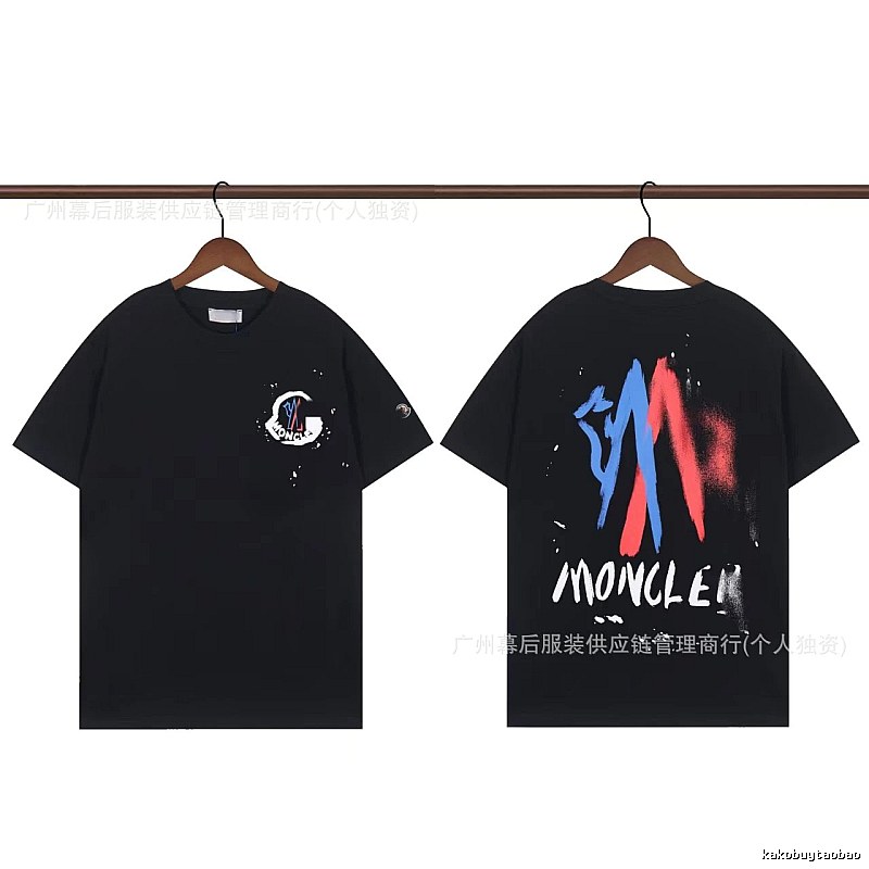 Moncler Graffiti Street Style Black T-Shirt