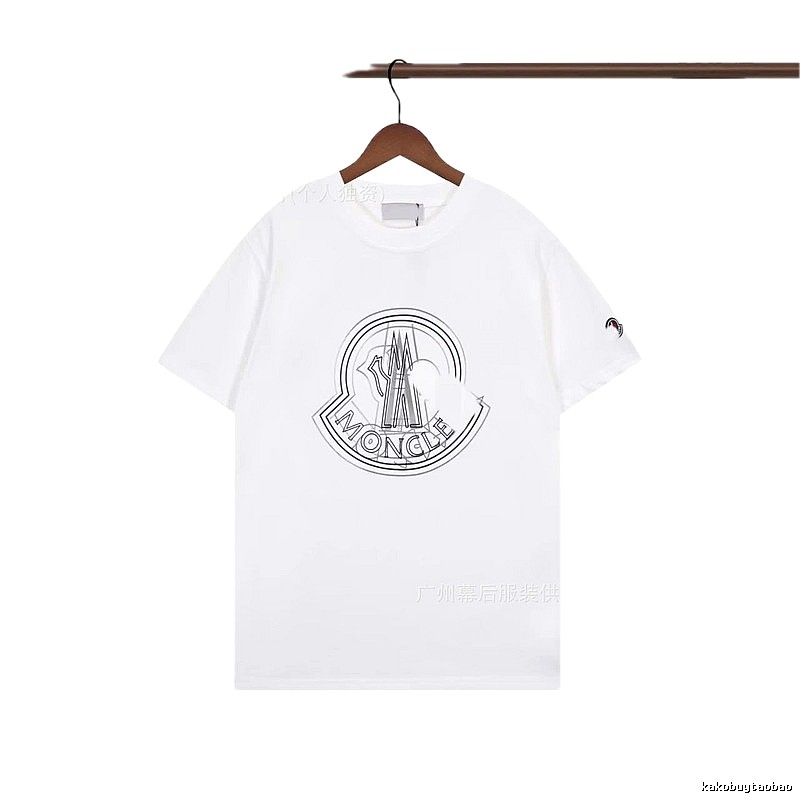 Moncler Large Logo Trendy Style White Short-sleeve T-shirt
