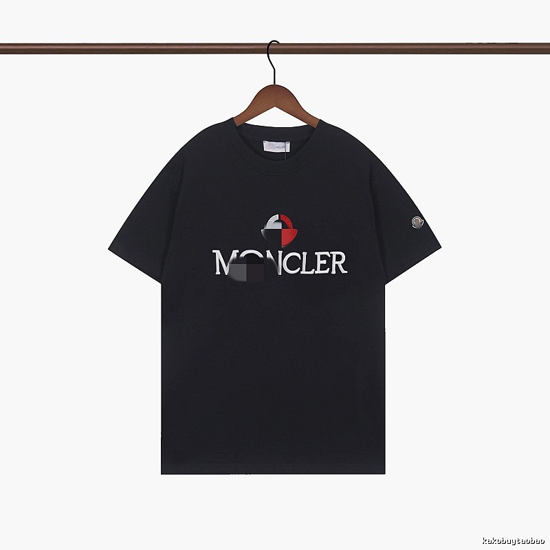Moncler Printed Casual Black Short-sleeve T-shirt