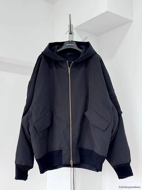 Navy Hooded Bomber Jacket for layering