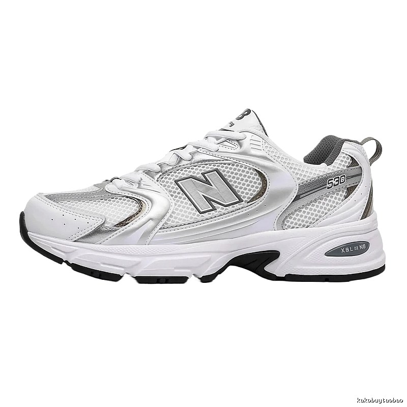 New Balance 530 retro-style white shoes