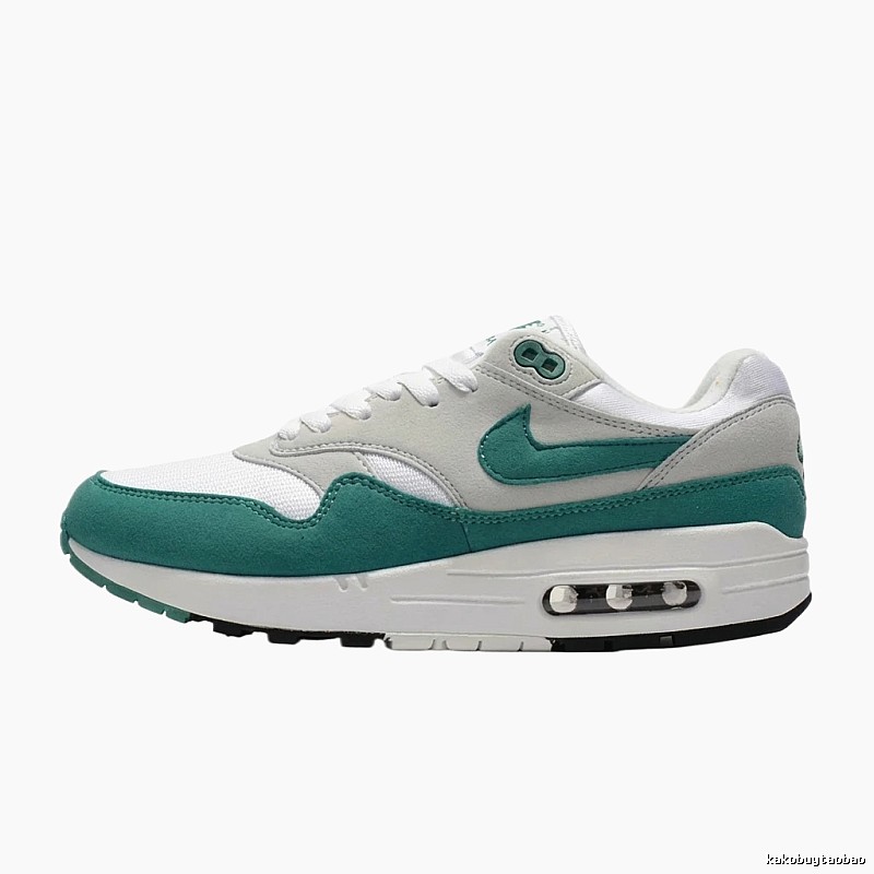 Nike Air Max 1 Retro Style White and Green Shoes