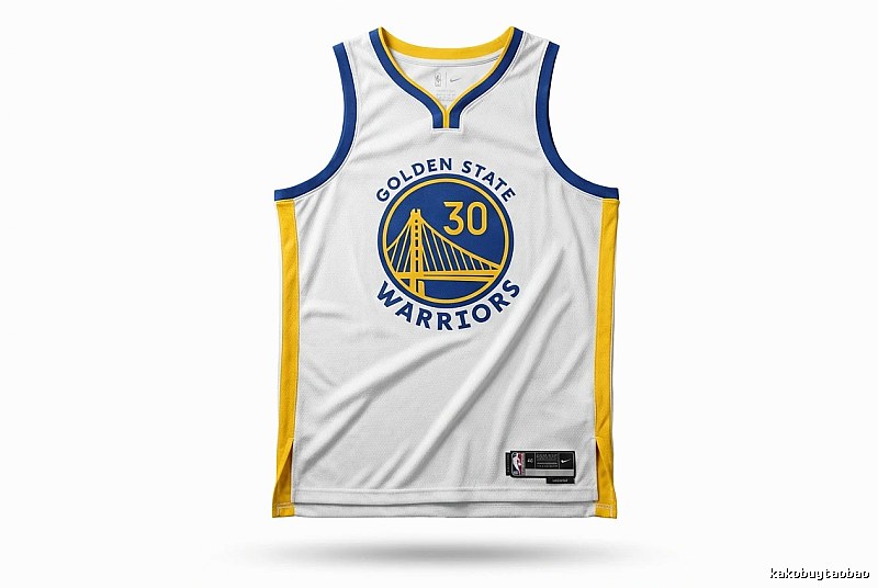 Nike Curry No.30 white, blue and yellow jersey