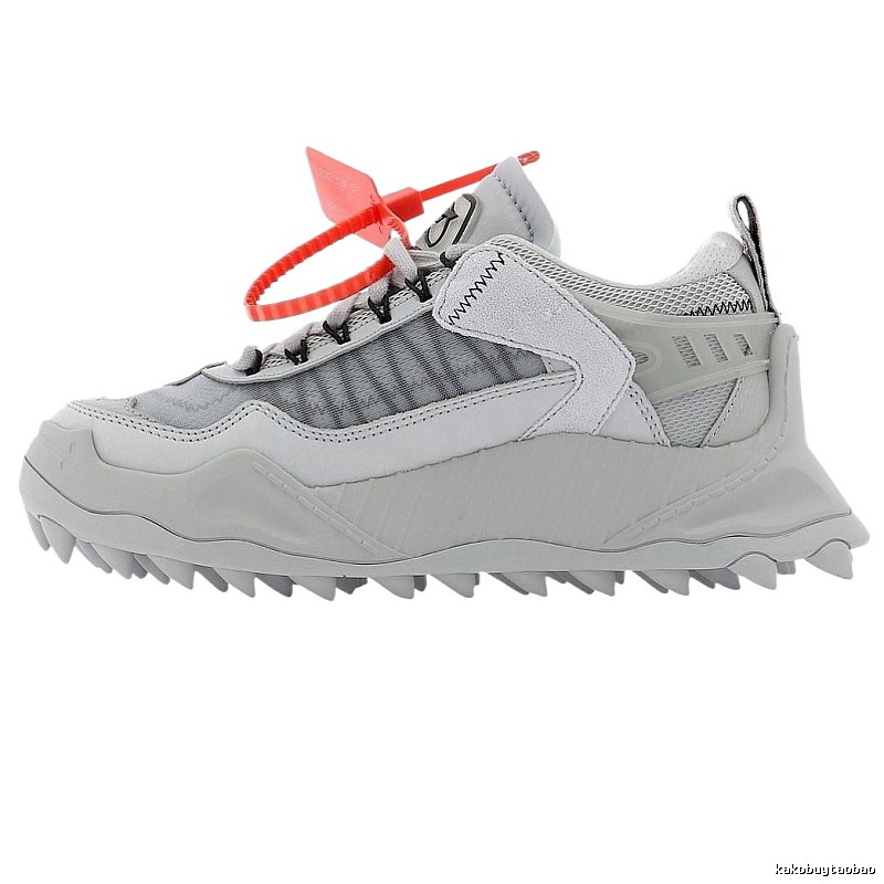 Off-White functional style gray sports shoes