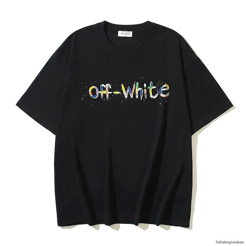 Off-White Graffiti Style Black T-shirt