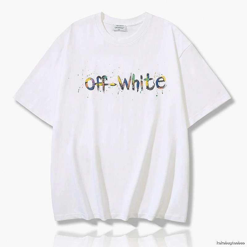 Off-White Graffiti Style White T-shirt