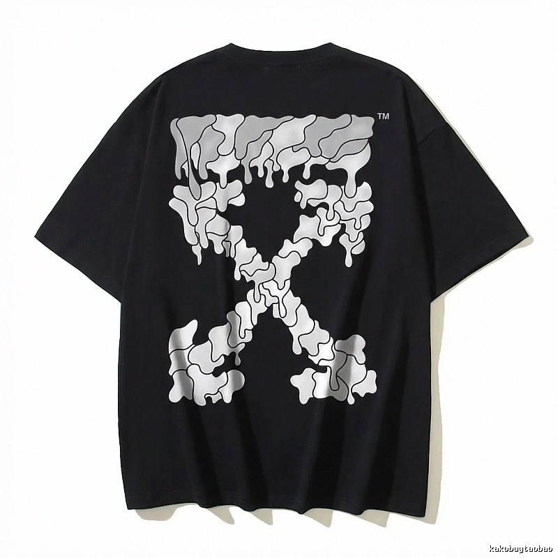 Off-White Lava Style Black T-shirt