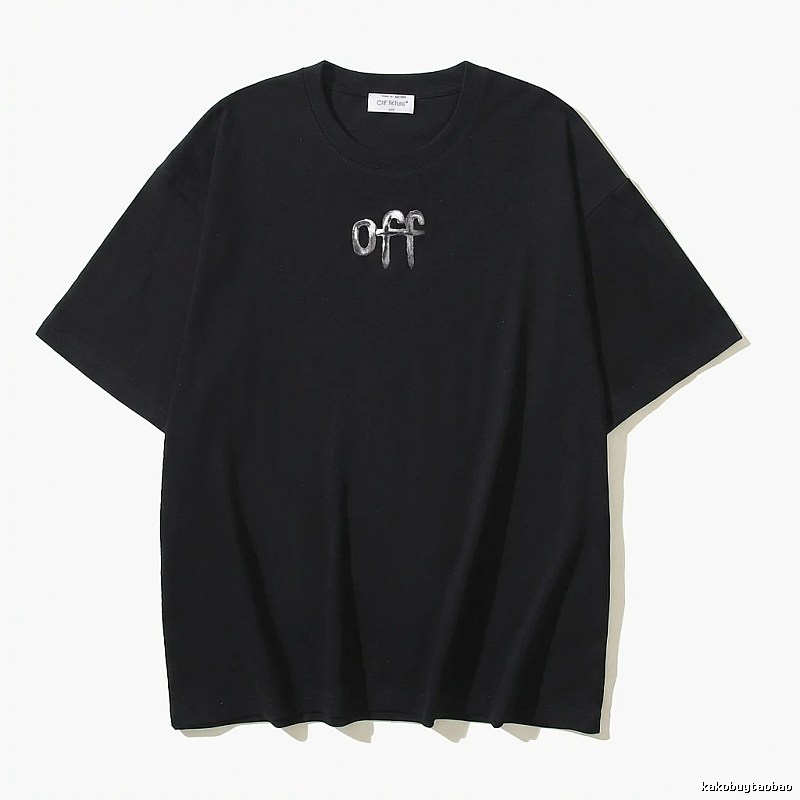 Off-White letter-style black T-shirt