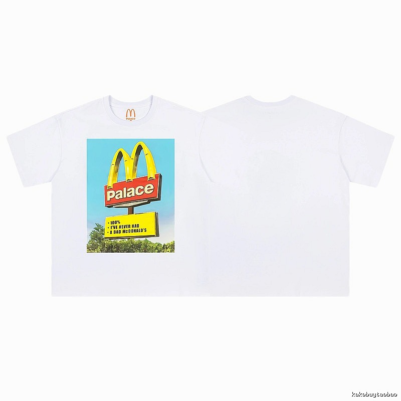 Palace x McDonald's Co-branded Street Style White T-Shirt