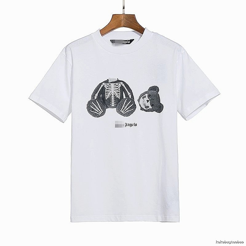 Palm Angels Classic Bear graphic T-shirt White Colorful Bear with Travel-Friendly Style