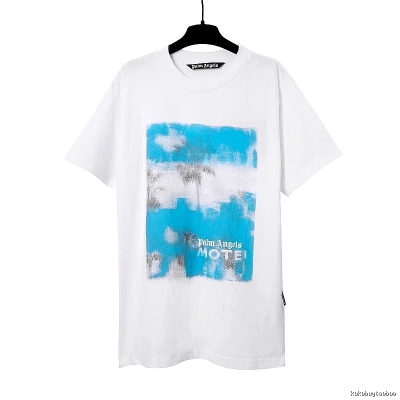 Palm Angels Gift Ready Logo T-shirt White Palm Tree with Fresh Pattern