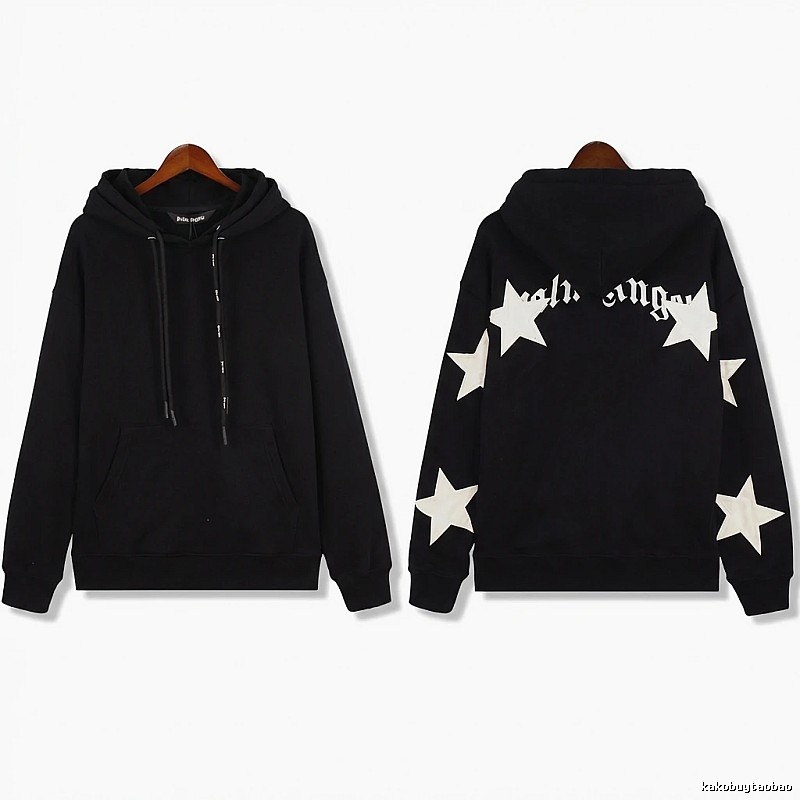 Palm Angels Star Trendy Cool Black Sweatshirt