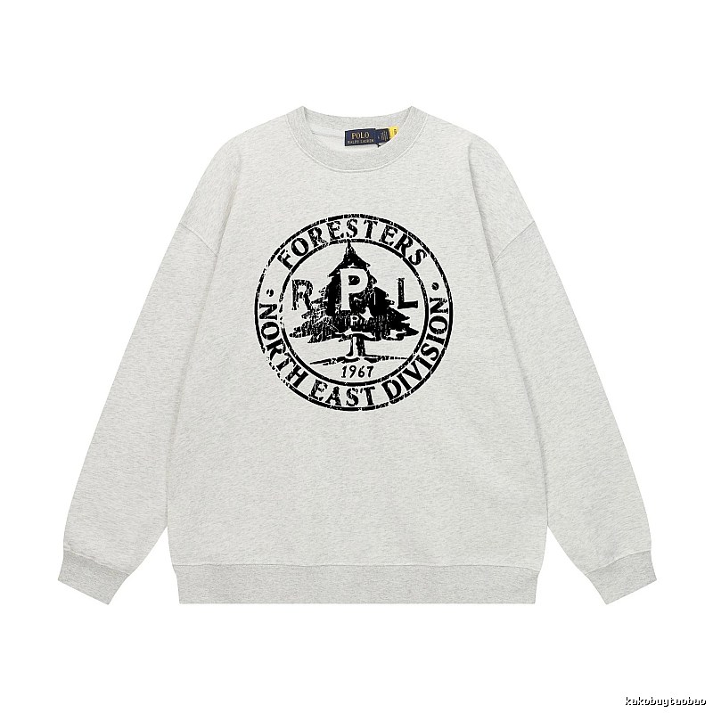Ralph Lauren grey-toned retro-style sweatshirt