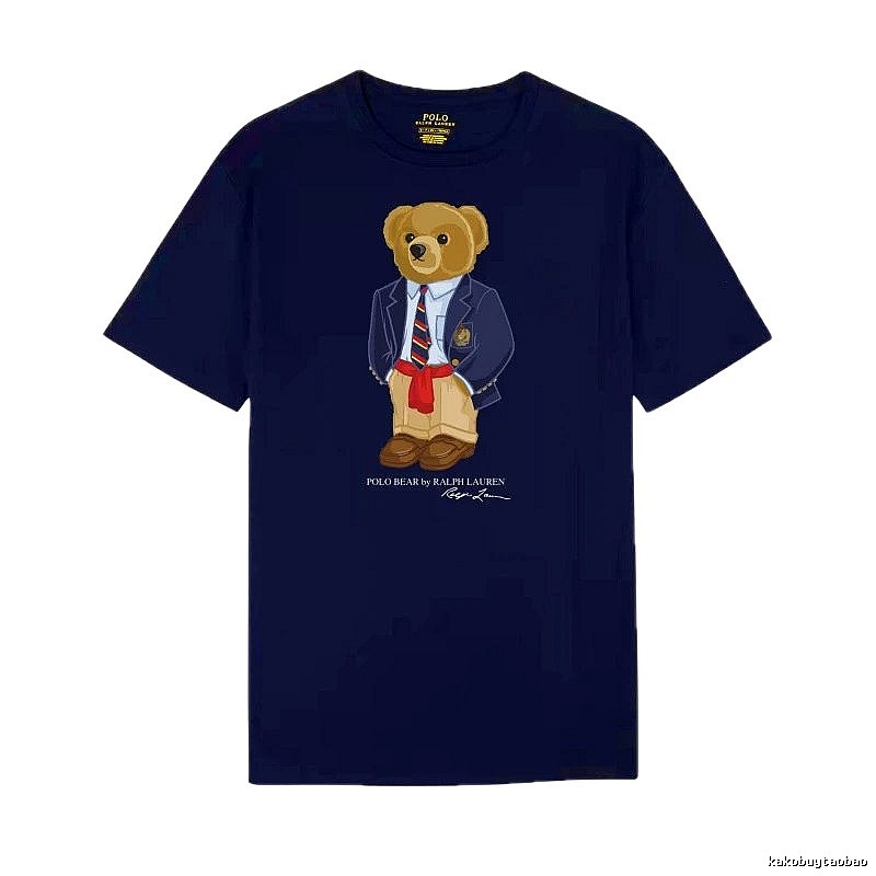 Ralph Lauren Teddy Bear Preppy Style Royal Blue T-shirt