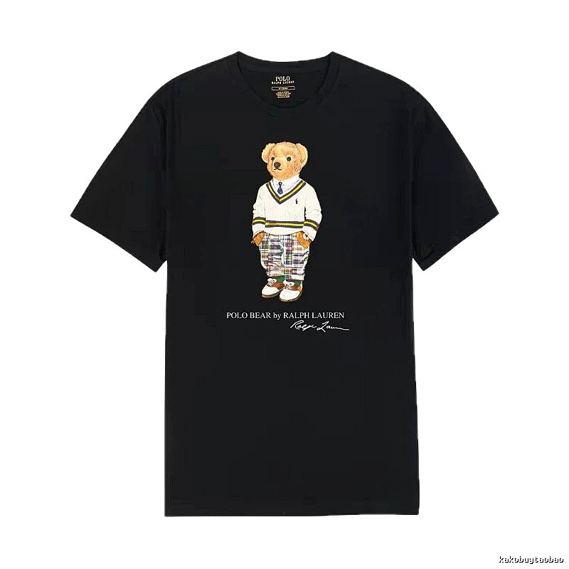 Ralph Lauren's Bear Series Black T-shirt