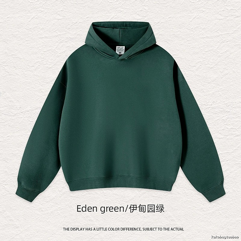 Relaxed Blank pullover hoodie Black Minimal A with Designer-Inspired Detail