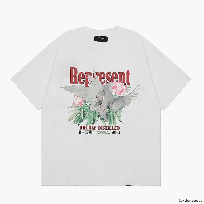 Represent Pigeon Vintage Style White T-shirt