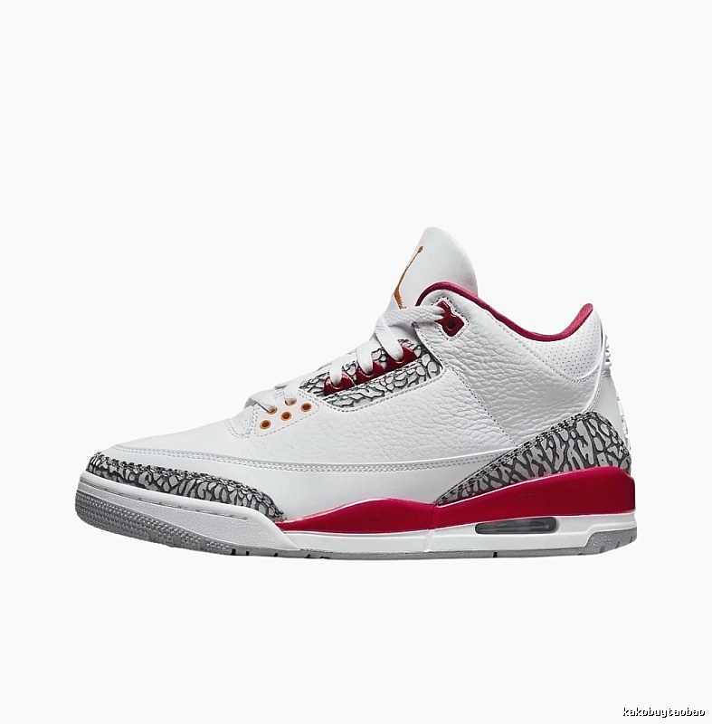 Retro Style White and Red Jordan AJ3 Shoes
