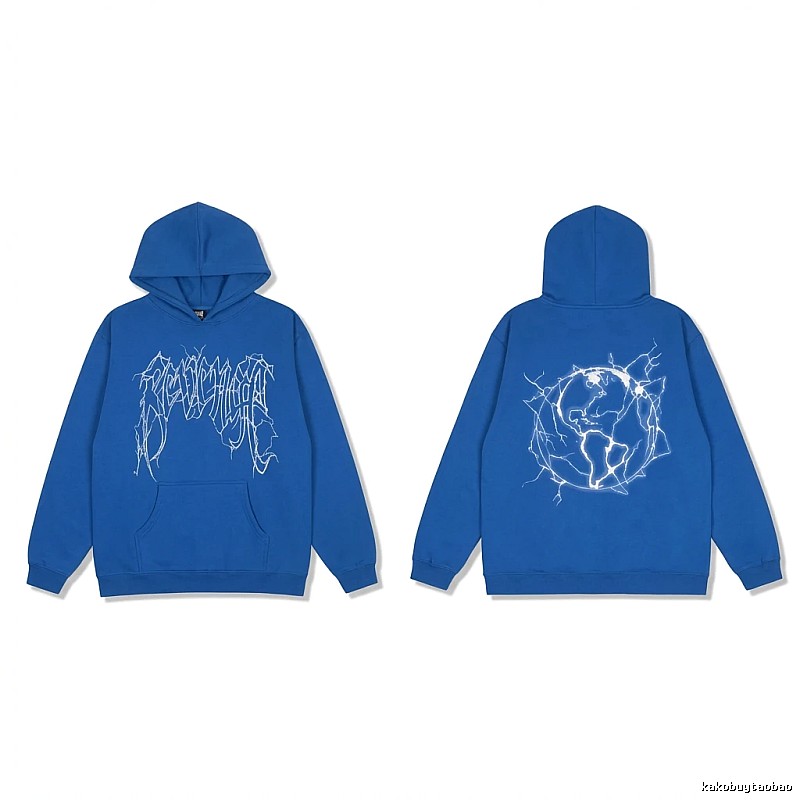 Revenge Lightning Wind Blue Hoodie
