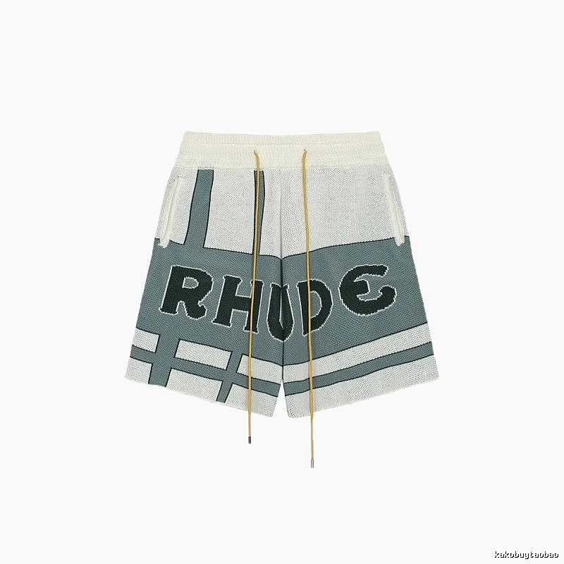 RHUDE retro-style shorts with letters