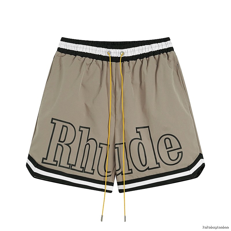 RHUDE sporty khaki shorts