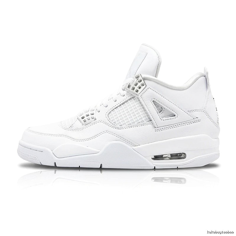 Simple style white shoes of Jordan 4th generation