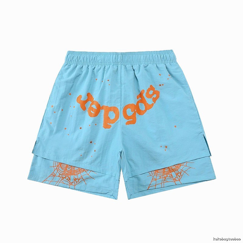 Sp5der trendy and cool light blue shorts