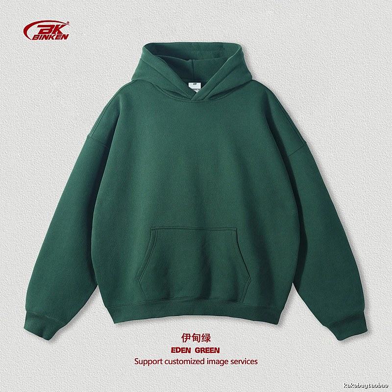 Statement Pullover hoodie Navy Blank Kangaroo for Easy Pairing